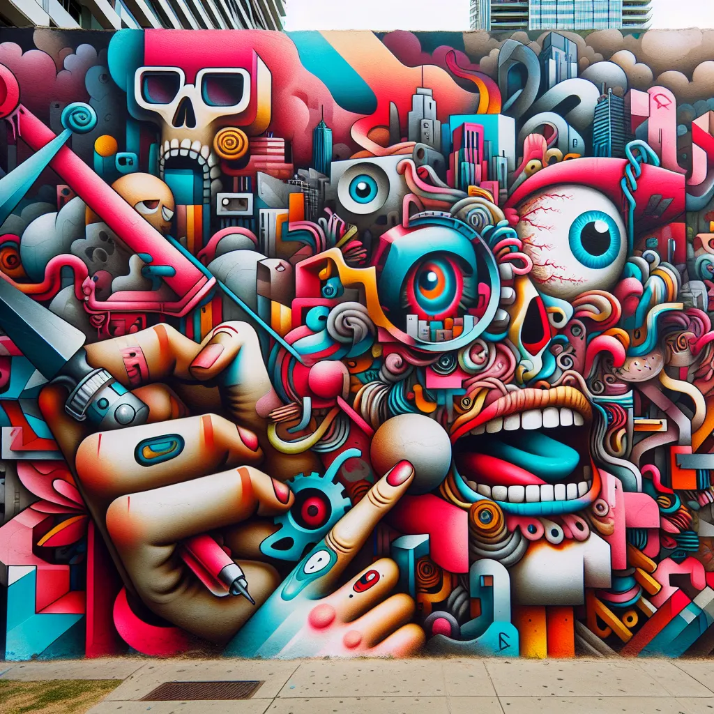 Graffiti créatif sur un mur de ville, coloré et expressif, parfait pour une photo de profil cool