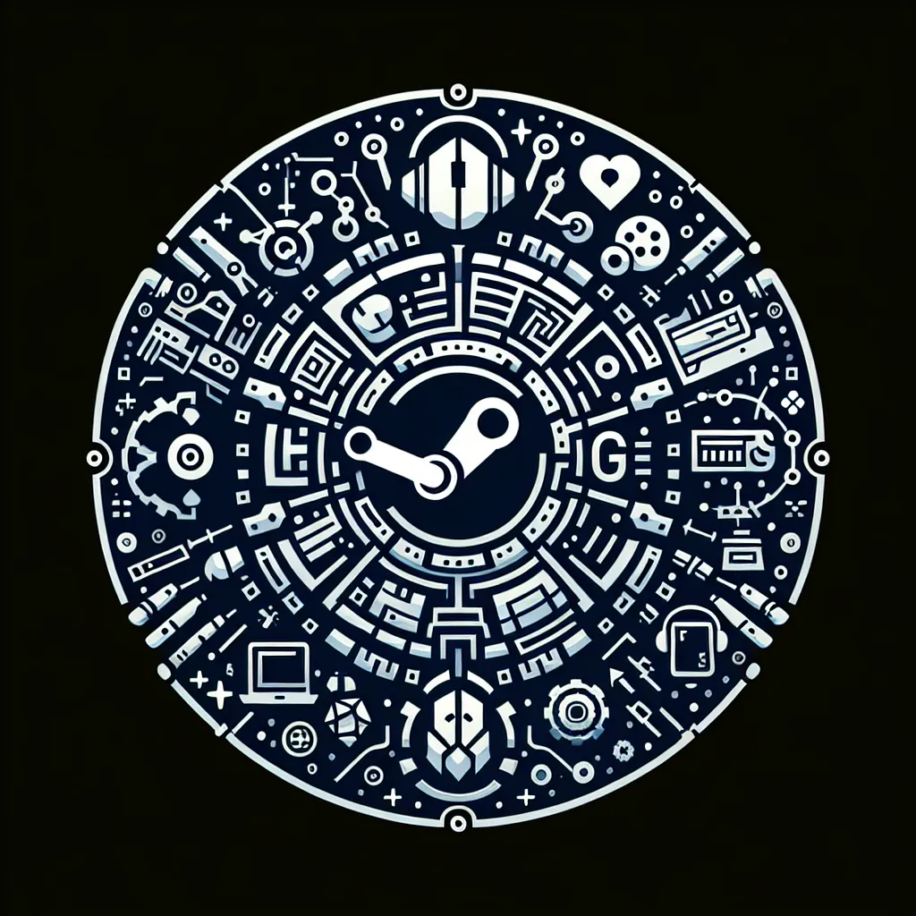 Un symbole représentant la culture du jeu sur Steam, créatif et unique, idéal pour une photo de profil cool